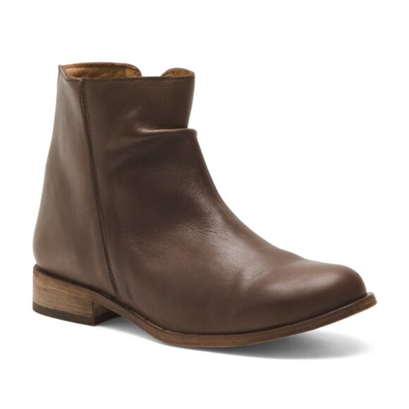 NEW BEEK Leather Quail Booties chocolate for women 1065tn - Picture 10 of 13